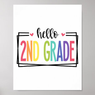 Hallo 2. Klasse Erster Schultag Willkommen Ck Zu Poster