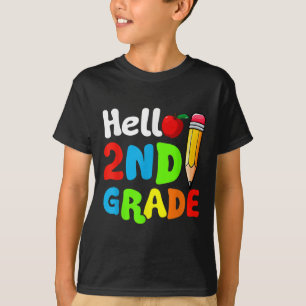 Hallo 2. Klasse erster Schultag zurück zur Schule T-Shirt