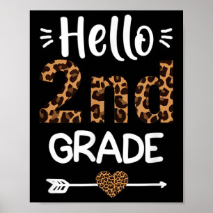 Hallo 2. Klasse Leopard-Lehrer Schüler Zurück zu S Poster