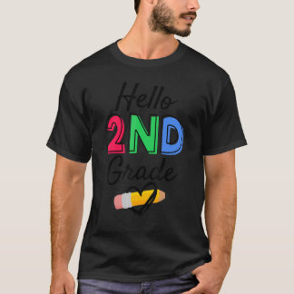 Hallo 2. Klasse Niedlich erster Tag der zweiten Kl T-Shirt