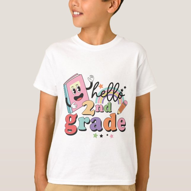 Hallo 2. Klasse T-Shirt (Vorderseite)