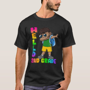 Hallo 2. Klasse zurück zur Schule Dabbing African  T-Shirt
