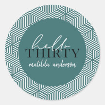 Hallo 30 Geburtstagsticker