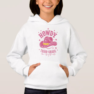 Hallo 3. Klasse Cowboy Cowgirl Zurück zur Schule Hoodie