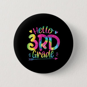 Hallo 3. Klasse Lehrer Schüler Gefärbte Krawatte z Button