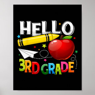 Hallo 3. Klasse Lehrerteam Dritte Klasse Truppe Gi Poster