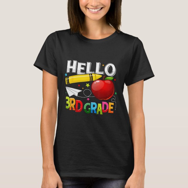 Hallo 3. Klasse Lehrerteam Dritte Klasse Truppe Gi T-Shirt (Vorderseite)