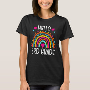 Hallo 3. Klasse Rainbow Lehrer Student Zurück zu S T-Shirt