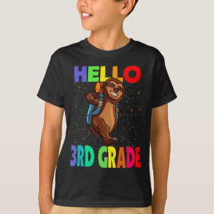 Hallo 3. Klasse Slot zurück in die Schule T-Shirt