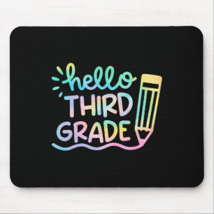 Hallo 3. Klasse Tie Dye Lehrer Kinder Zurück zur S Mousepad