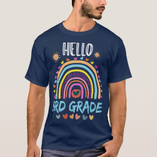 Hallo 3. Klasse Zurück zur Schule Rainbow Herz Tea T-Shirt