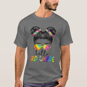 Hallo 3Rd Third Grade Messy zurück zur Krawatte in T-Shirt