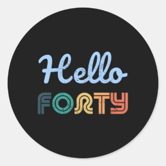 Hallo 40 1983 40. runder aufkleber