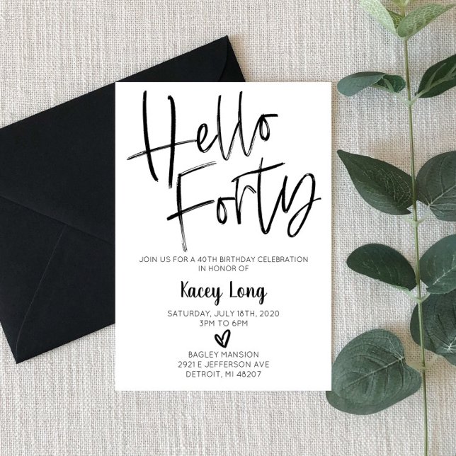 Hallo 40. Geburtstag Einladung (Von Creator hochgeladen)