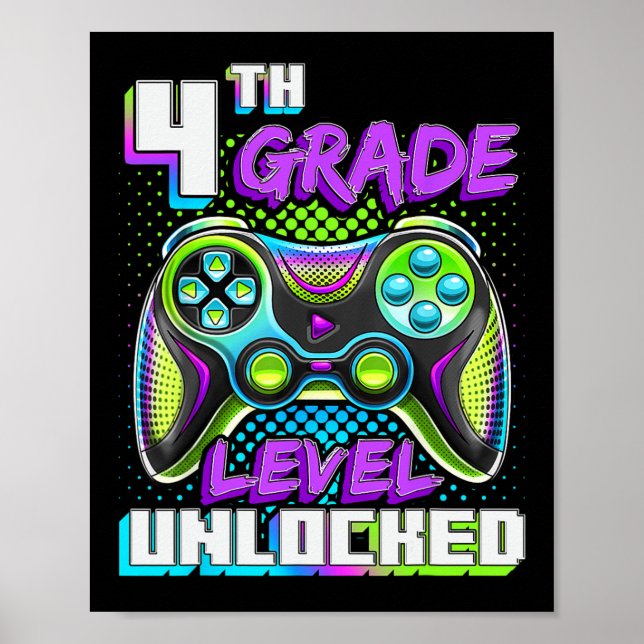 Hallo 4. Klasse Level freigeschaltetes Videospiel  Poster (Vorne)