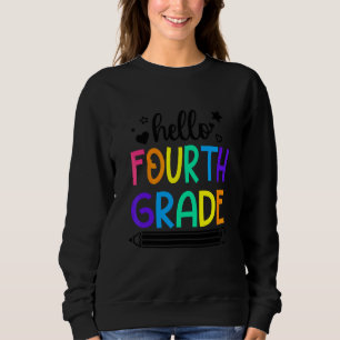 Hallo 4. Klasse zurück zu SchulOutfits für Mädchen Sweatshirt