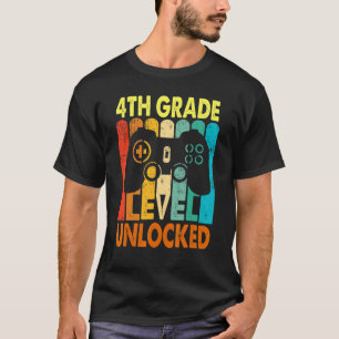 Hallo 4. Stufe Entsperrtes Videospiel Zurück zu T-Shirt