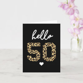 Hallo 50 - 50. Geburtstagsgeschenk Outfit Karte