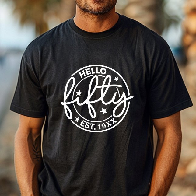 Hallo 50. Geburtstag T-Shirt (Von Creator hochgeladen)