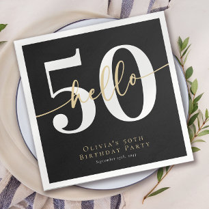 Hallo 50. Geburtstagsfeier Serviette