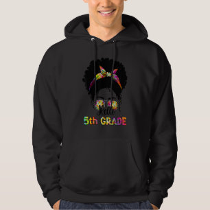 Hallo 5. Klasse Afro Messy Bun Lehrer zurück zu SC Hoodie