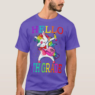 Hallo 5. Klasse Einhorn zurück zur Schule T-Shirt