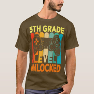 Hallo 5. Klasse freigeschaltetes Videospiel Zurück T-Shirt