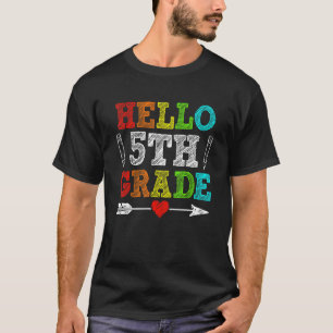 Hallo 5. Klasse Fünfte Klasse Student Kinder Lehre T-Shirt