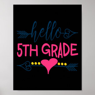 Hallo 5. Klasse Lehrer Kinder zurück zum Schulgesc Poster