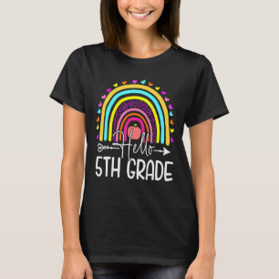 Hallo 5. Klasse Lehrer Schüler zurück zur Schule R T-Shirt