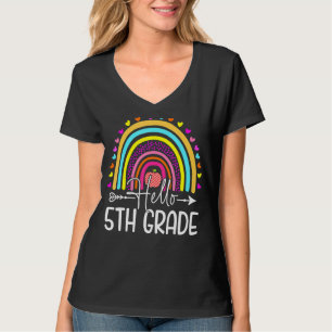 Hallo 5. Klasse Lehrer Schüler zurück zur Schule R T-Shirt
