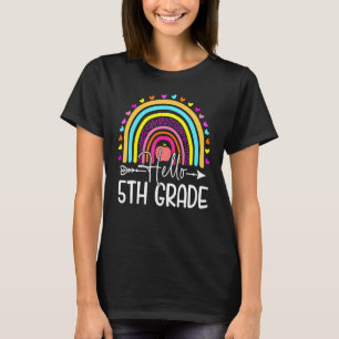 Hallo 5. Klasse Lehrer Schüler zurück zur Schule R T-Shirt