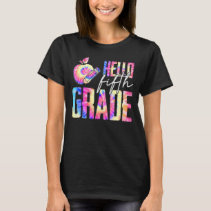 Hallo 5. Klasse Lehrer Student Gefärbte Krawatte e T-Shirt