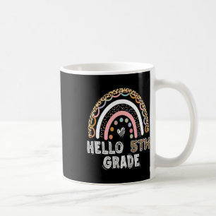 Hallo 5. Klasse Leopard Regenbogen Fünfte Klasse L Kaffeetasse