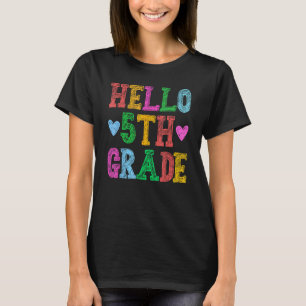 Hallo 5. Klasse Leopard Squad Zurück zur Schulausb T-Shirt