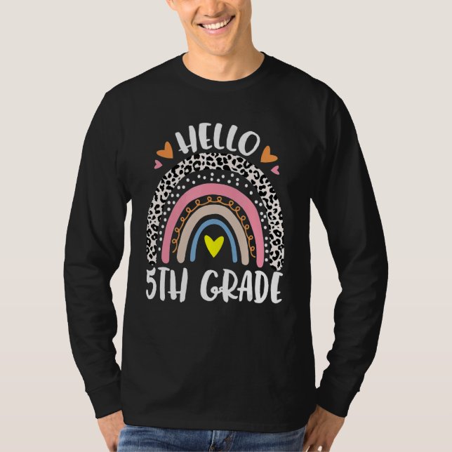 Hallo 5. Klasse Regenbogen Leopard Zurück zum Tee  (Vorderseite)