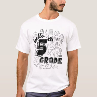Hallo 5. Stufe Fünftes Lehrerstudium T-Shirt
