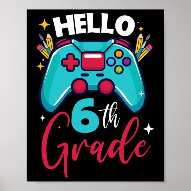 Hallo 6. Klasse Level freigeschaltetes Videospiel  Poster (Vorne)
