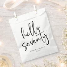 Hallo 70 Minimalistische 70. Geburtstagsparty