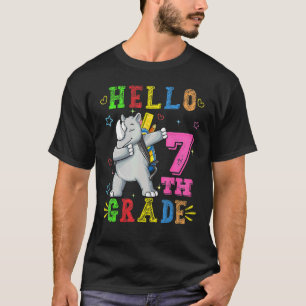 Hallo 7. Klasse Dabbing Rhinoceros zurück in die S T-Shirt