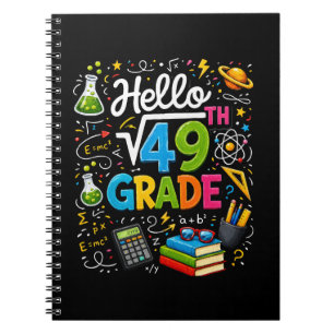 Hallo 7. Klasse Lustige Quadratwurzel aus 49 Mathe Notizblock