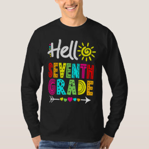 Hallo, 7. Klasse Spaß zurück zum Lehrer T-Shirt
