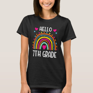 Hallo 7. Klasse Team Siebte Stufe Erster Tag T-Shirt