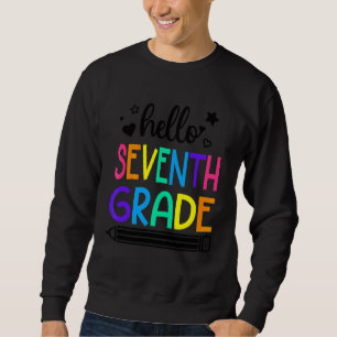 Hallo, 7. Klasse zurück zu SchulOutfits für Mädche Sweatshirt