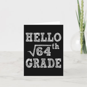 Hallo 8. Grade Square Root von 64 Zurück zur Schul Karte