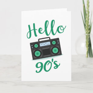 Hallo 90er Radio-Kassettenspieler Karte
