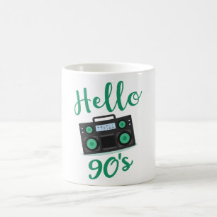 Hallo 90er Radiokassettenrekorder Kaffeetasse