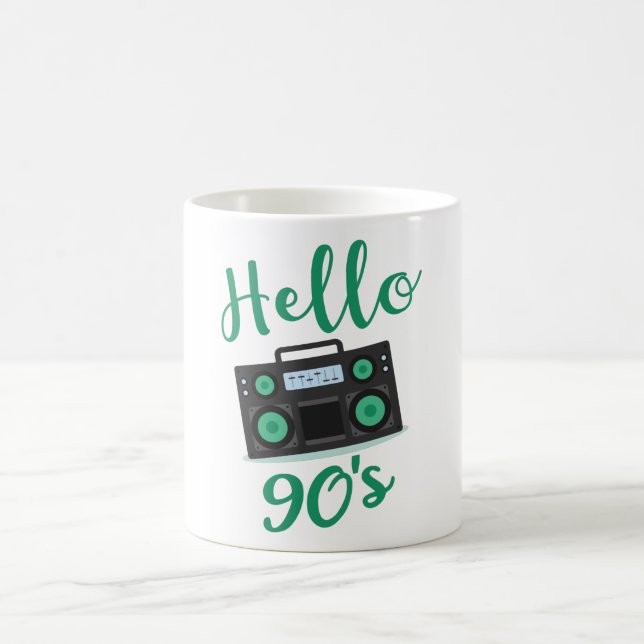 Hallo 90er Radiokassettenrekorder Kaffeetasse (Mittel)