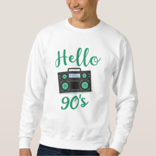 Hallo 90er Radiokassettenrekorder Sweatshirt
