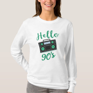 Hallo 90er Radiokassettenrekorder T-Shirt